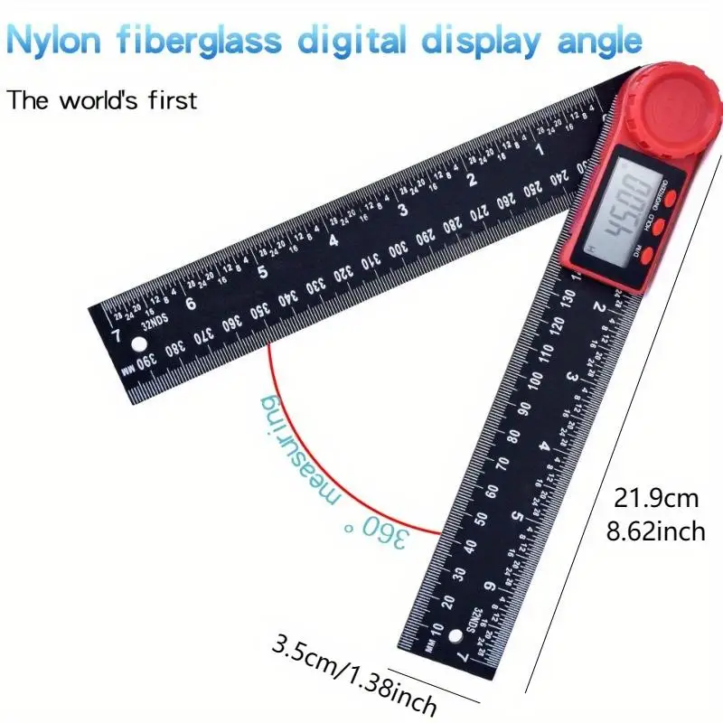 0-200mm 8 Inch Digital Angle Inclinometer Ruler Electron Goniometer Protractor Angle Finder Measuring Tool
