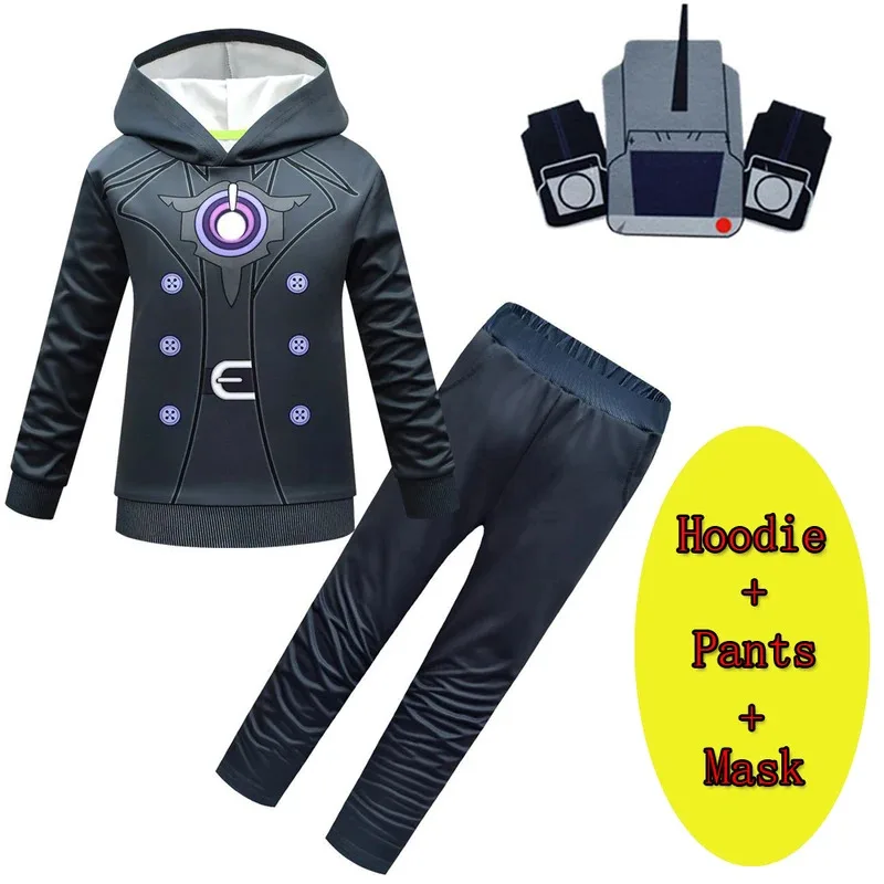 silisili AHigh Quality Skibidi Toilet Costume Audio Camera Man Sweatshirt Speakerman Titan Model Cos Clothing Kids H 2025 ☆ New