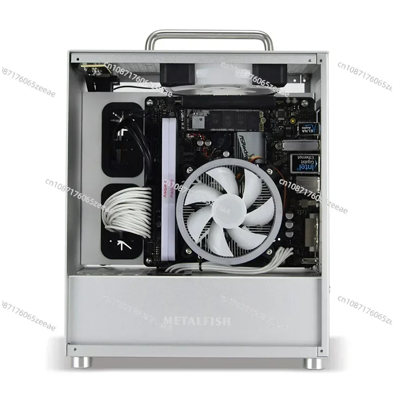 S3 Plus Aluminum Itx Chassis SFX Power Supply A4 Mini Chassis Side Transparent Desktop Small Chassis