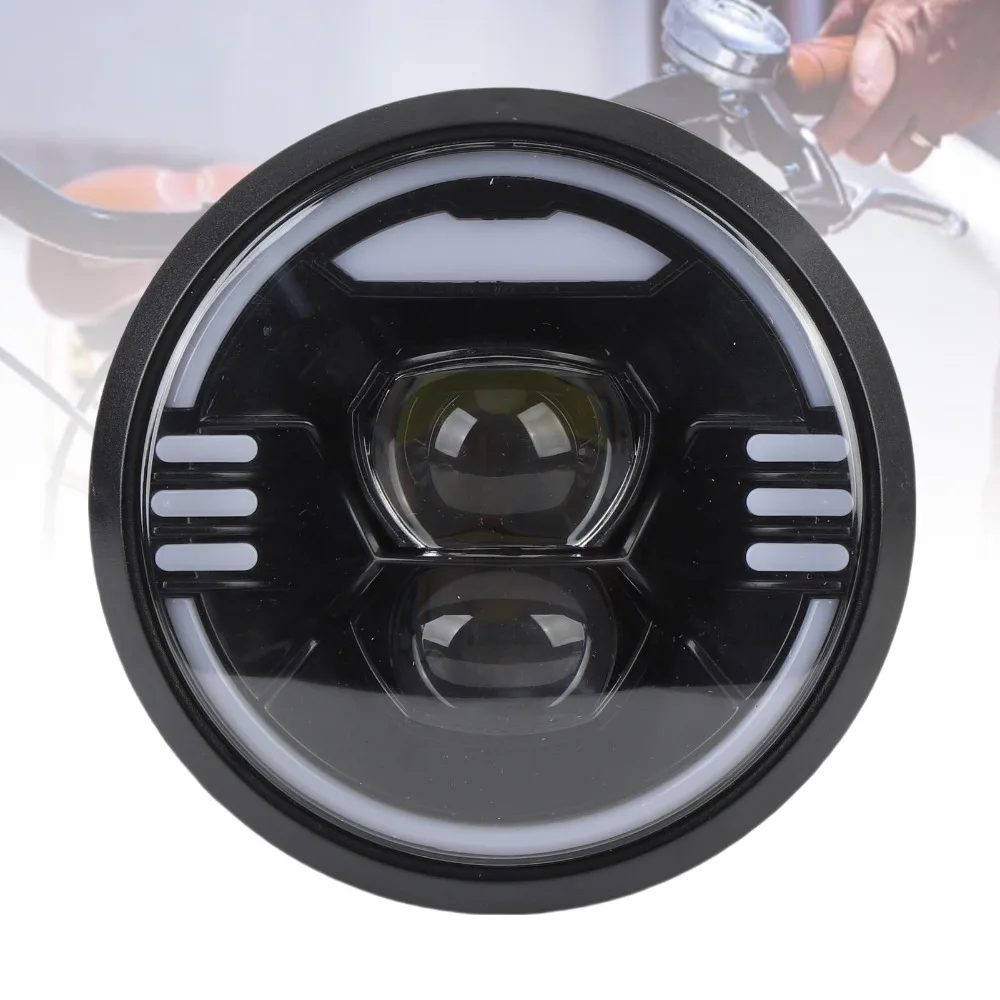 

Durable ABS Electric Bike Head Light High Brightness Black Electric Bike Light Bike Headlight Bike Safety