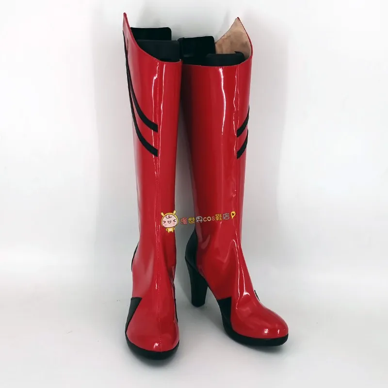 Asuka Langley Soryu Cosplay Schoenen Laarzen Anime EVA Rollenspel Kunstleer Laarzen Voor Vrouwen