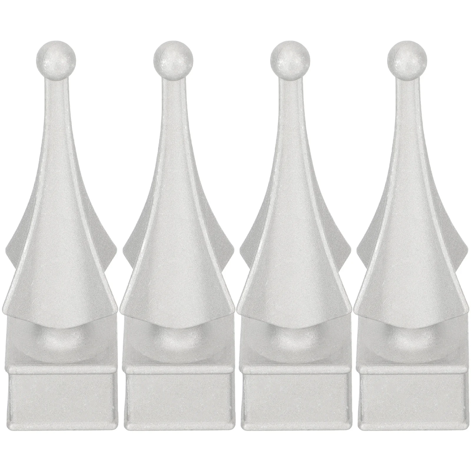 4 قطعة سبائك الألومنيوم سياج Spears Finials في الهواء الطلق ديكور سياج آخر قبعات ساحة بوابة القبعات العالية مقاومة الصدأ المعادن
