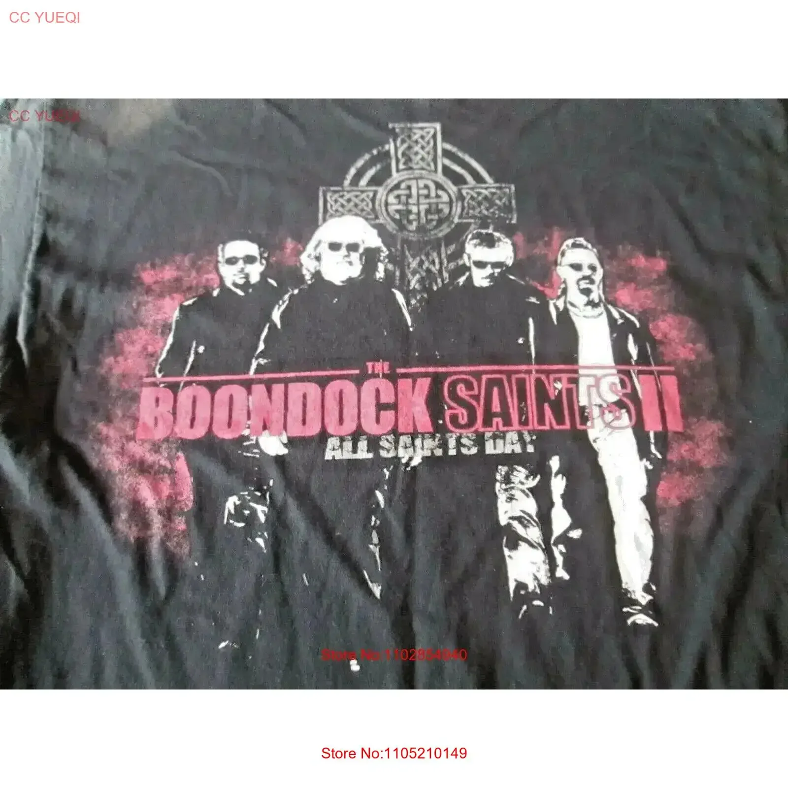 Vintage BOONDOCK SAINTS II All Day MOVIE T Shirt Black Size Large vintage Washed Top For Everyday Wear fashion graphic
