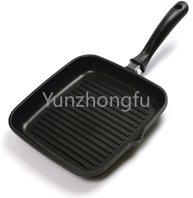 Nonstick Square Grill Pan Aluminum Die Casting Griddle Pan Cast Iron Griddle Plate