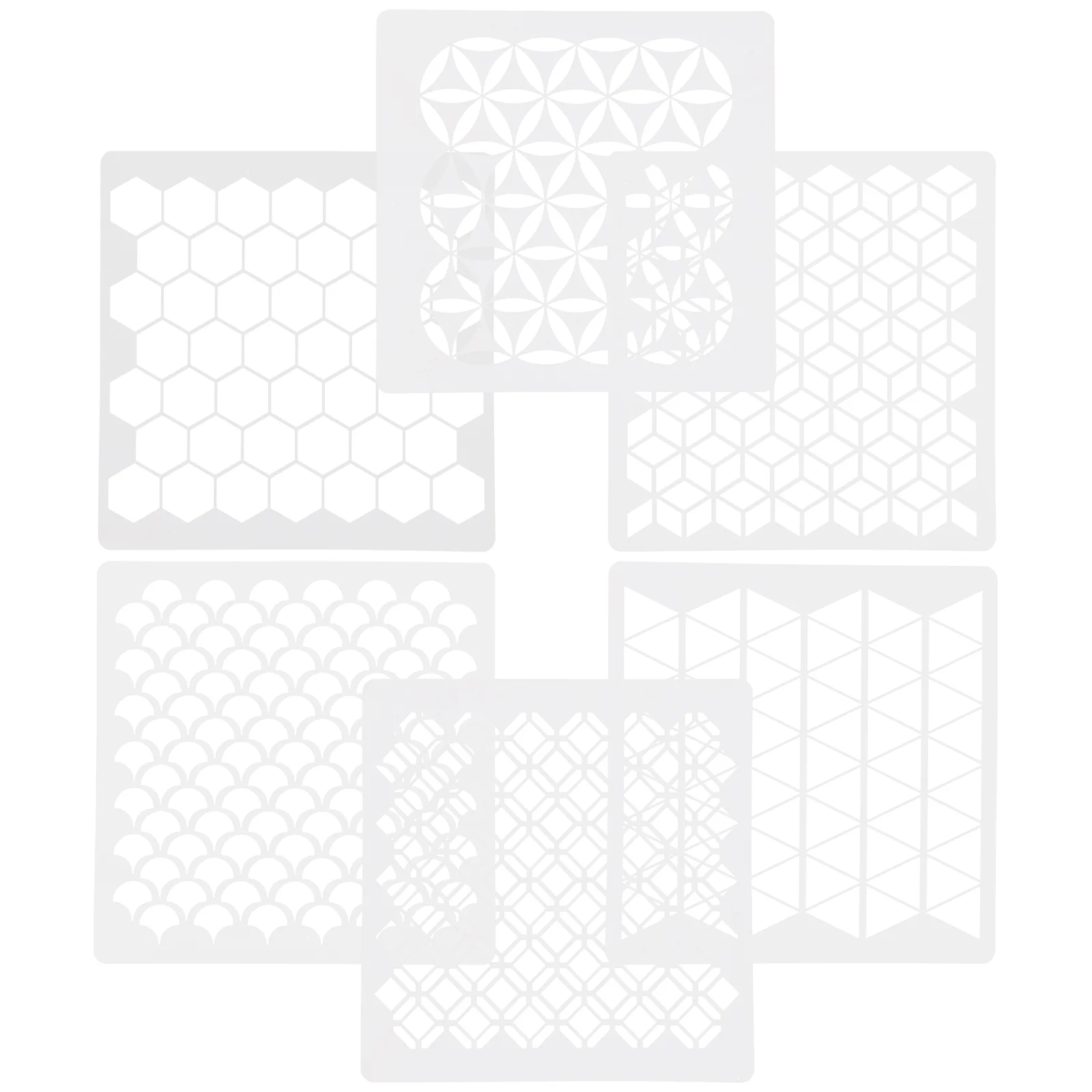 

6 Pcs Painting Stencil Wall Child for Templates Spraying Stencils Accessories Geometric