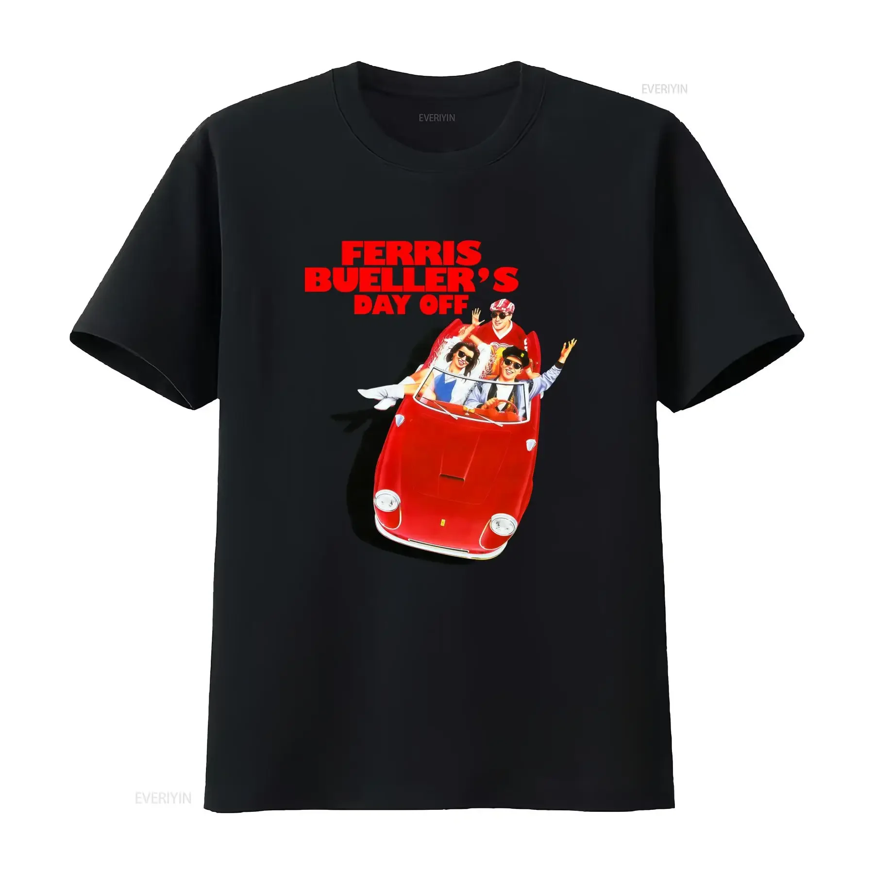 Ferris Bueller's Day Off Movie Funny T Shirt for Fans Classic Car Design vintage Washed Top For Everyday Wear Unisex graphic