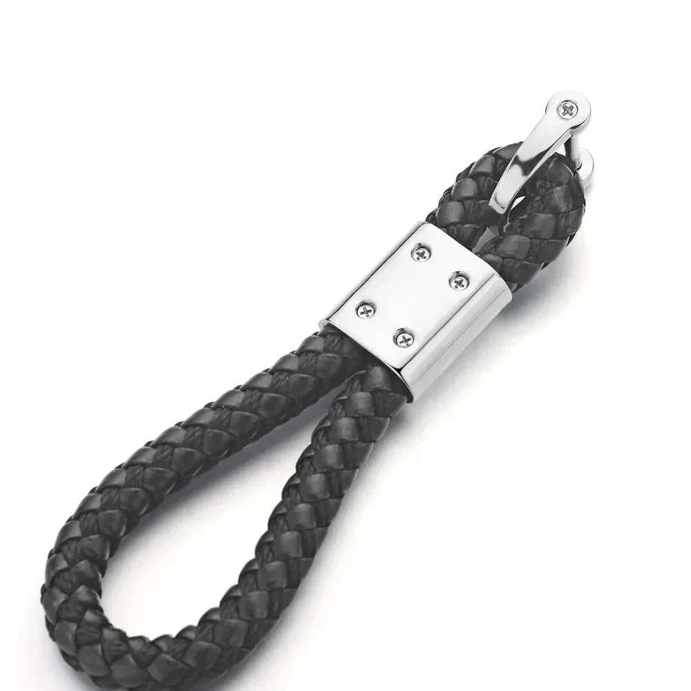 مخصص حروف سلاسل المفاتيح المنسوجة الجلود انفصال Keyrings تخصيص هدية شخصية لسيارة مفتاح سلسلة حامل K350