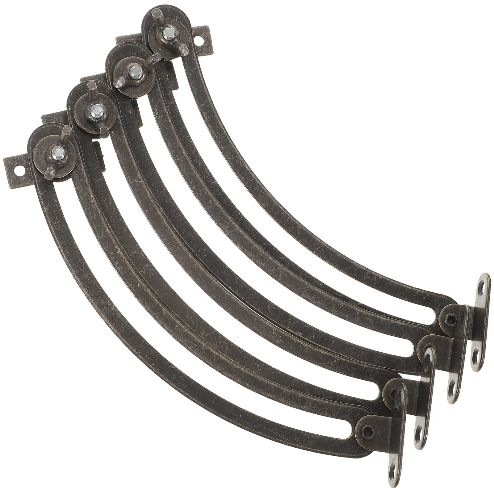 

4Pcs Lift and Up Hinges Soft Close Cabinet Door Lid Support Heavy Duty Cupboard Hardware Slow Down Drop Leaf Lift and Up Hinges