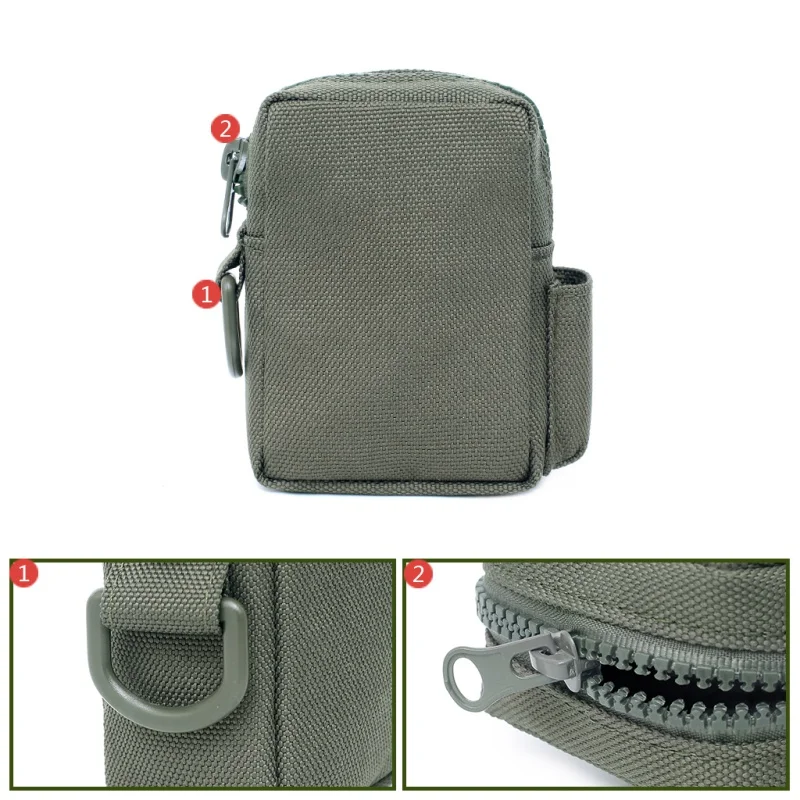 Practical EDC Mini Small Waist Pack Multifunctional MOLLE Accessory Pouch Waist Pack Running Sports Key Toolkit Outdoor Hiking H