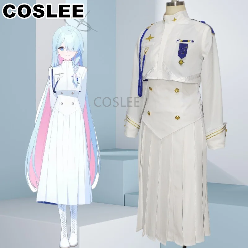 COSLEE Game Blue Archive Student President Cosplay Costume Fashion Uniform Halloween Party Outfit Men Women Custom Made New