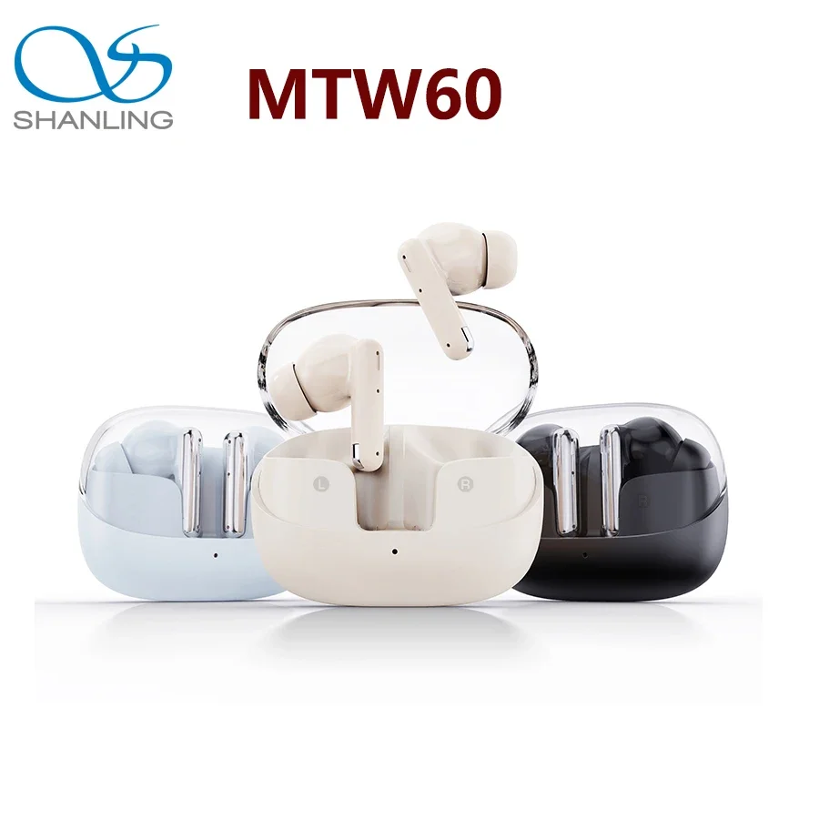 SHANLING MTW60 True Wireless Bluetooth V5.3 Eaebuds 13mm Dynamic Driver In-Ear Earphone Active Noise Cancellation AAC SBC