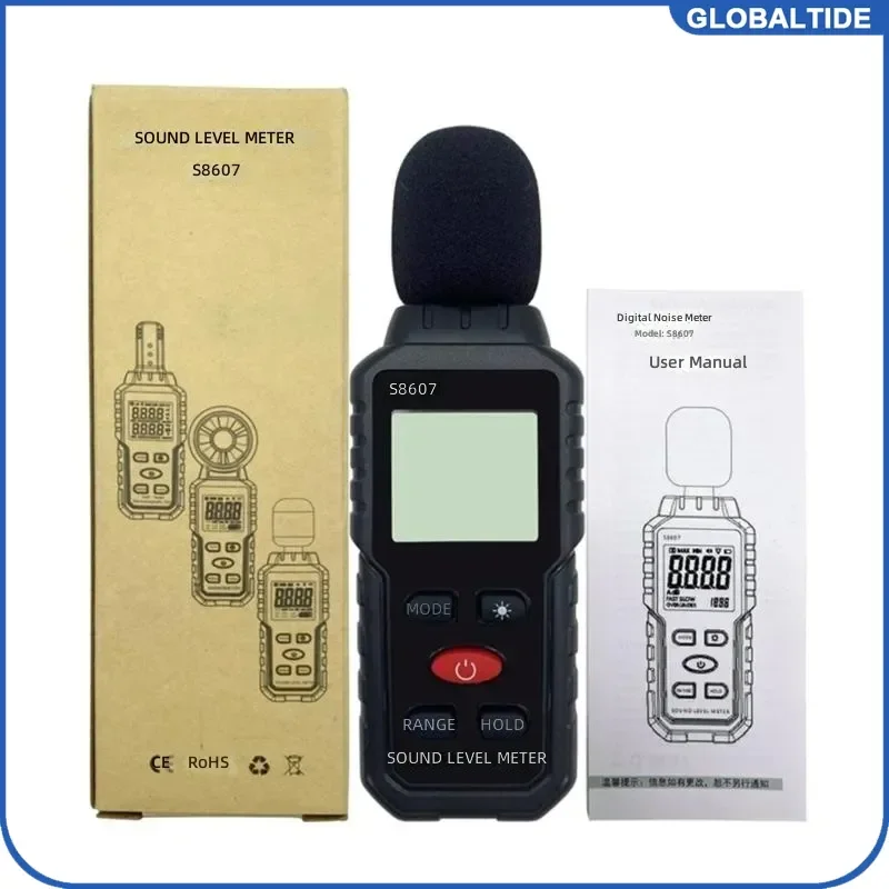 Digital Sound Level Meter 30-130dB Handheld Noise Decibel Tester Mini Audio Measurement Device for Environment Monitoring