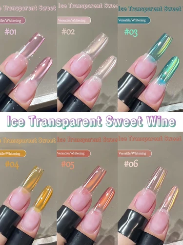 Imagen 2 del producto 1-16 Uds TC verde hielo transparente cuentas de copa de vino dulce ojo de gato esmalte de uñas Gel nuevo llamativo Popular cuentas de vidrio rosa arte de uñas