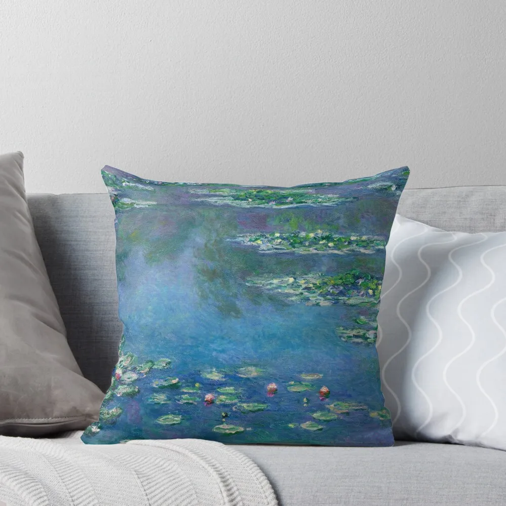 Water Lillies Claude Monet Famous Painting Art Impressionism Throw Pillow Luxury Cushion Cover Throw Pillow pillow