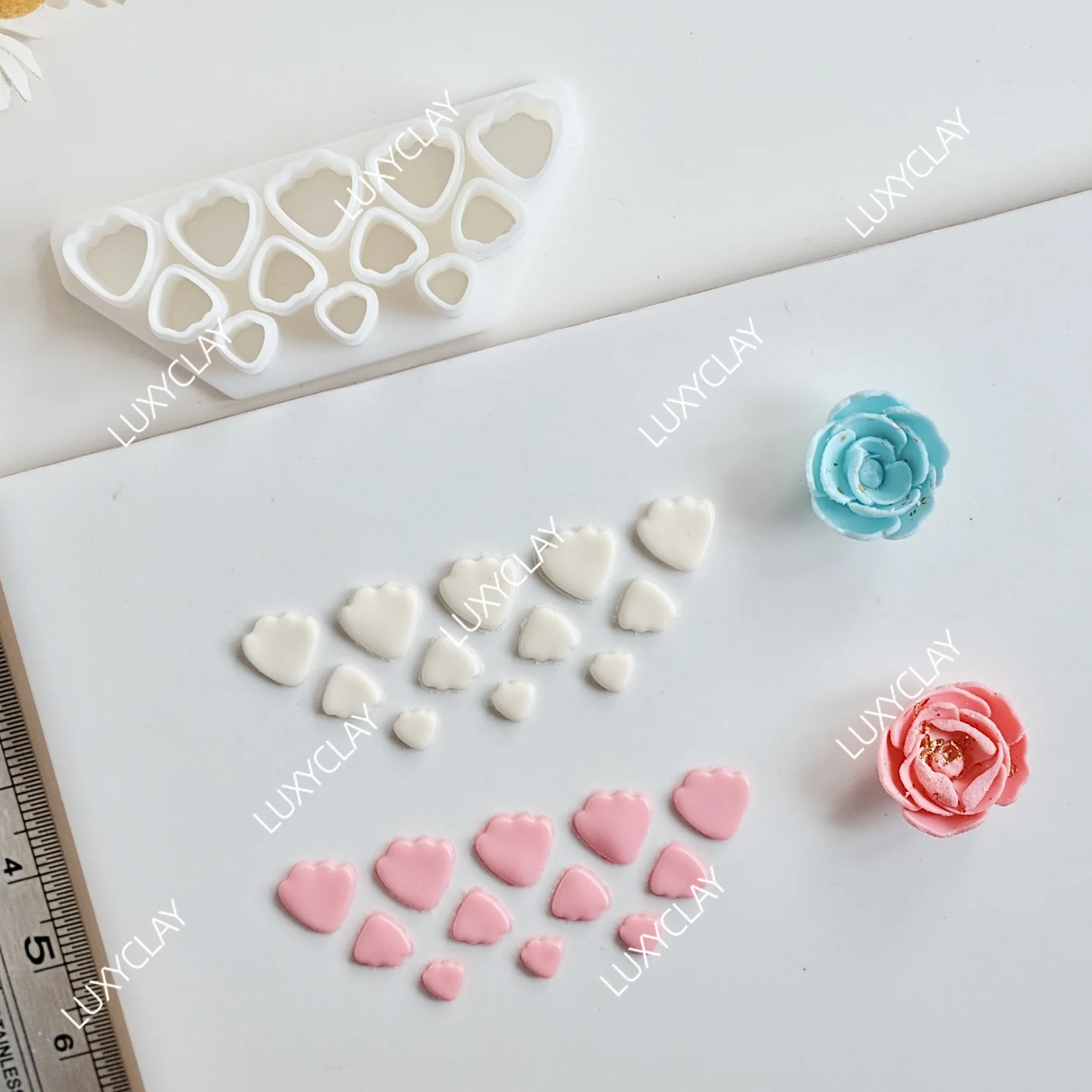 All-In-One Mini Micro Floral Petal Polymer Clay Earring Cutters, Floral Clay Cutters for DIY Pendant Necklace Jewelry Making