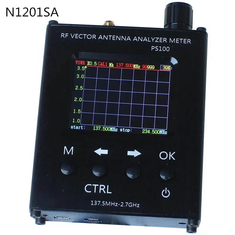 PS100 UV r Vector Impedance ANT SWR Antenna Analyzer Meter Tester 137.5MHz-2.7GHz N1201SA communication antenna radio