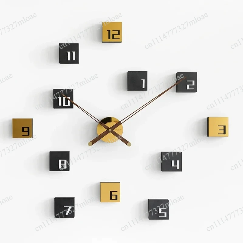 Nordic living room clock hanging wall decoration background wall profound light luxury personality creative DIY
