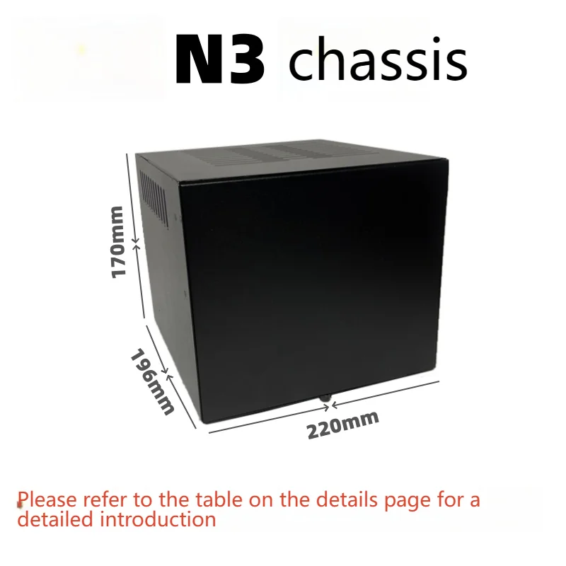 NAS-N3 ITX Case with 3 3.5 HDD and 1 2.5 FLEX PSU for Home Mini Server