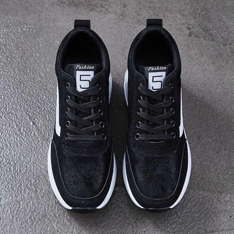 Women Sneakers Height Increase internal Cushion High Heeled Sports Shoes Ladies Female Footwear Chunky Tennis Trainer Designer