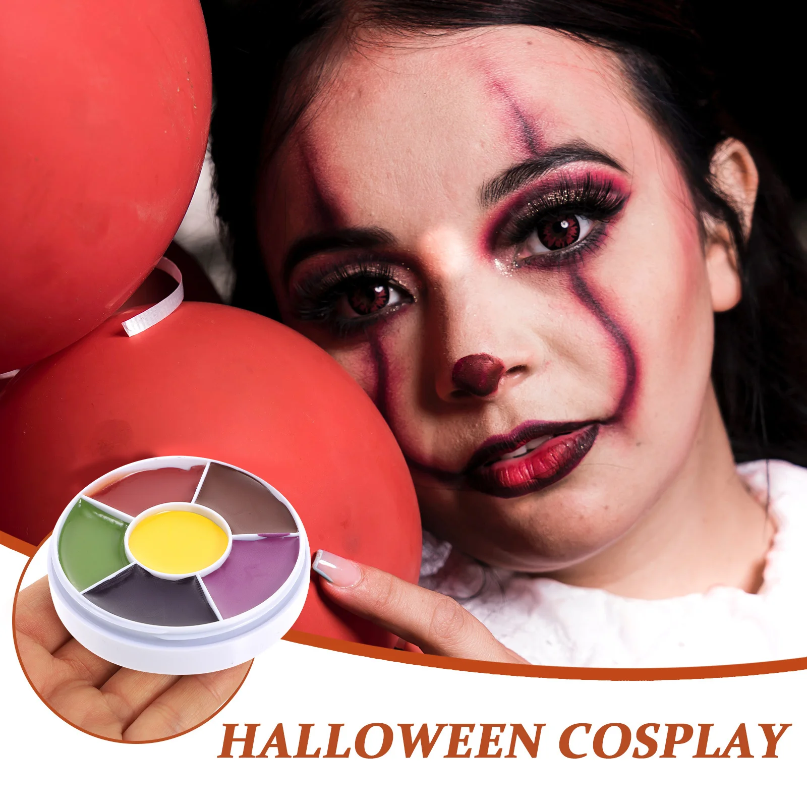 2-teiliges professionelles Halloween-Gesichtsbemalungsset mit realistischem Wundeffekt, Körperkunstpigment, schnell trocknende, nicht reizende Formel