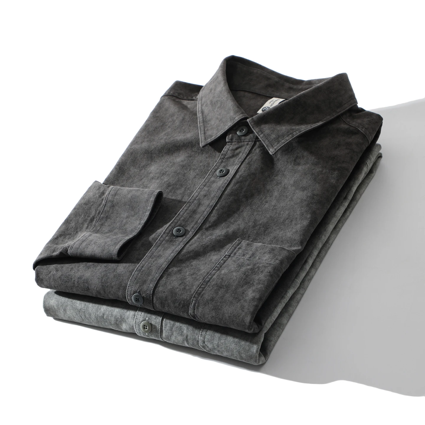 

Men's Pure Cotton Long Sve irt with k Pattern Stand Fit Casual Sle Breathable Comfortable Skin-Friendly