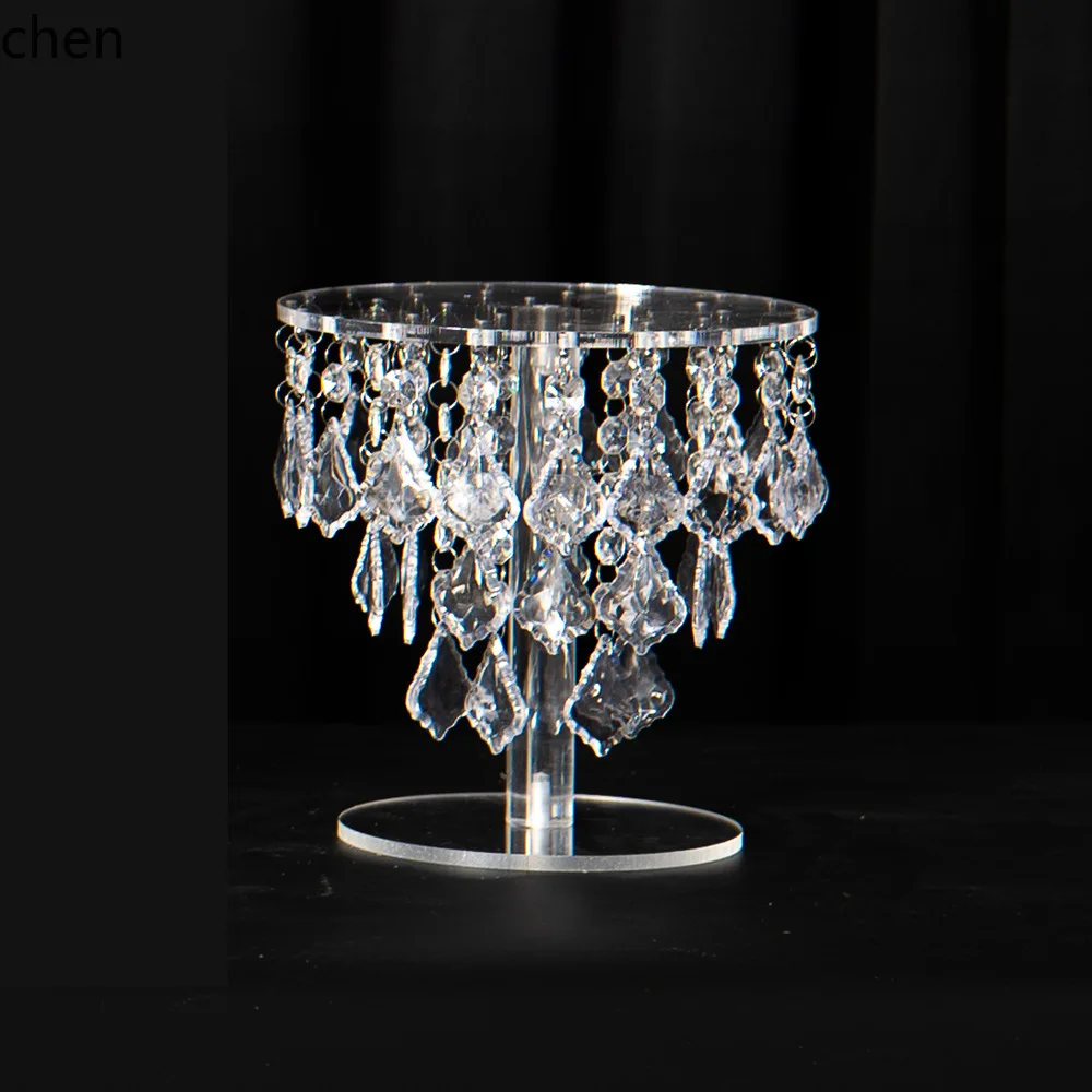 YFY Internet Celebrity Crystal Maple Leaf Cake Stand Wedding Dessert Table Decoration Ornament