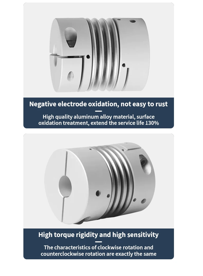 Faltenbalg Kupplung Schritt Servomotor Schraube Aluminium Legierung Clamp Frühling Elastische Hohe Drehmoment Koppler CPBC-40x55 CNC Teile – Detail 5