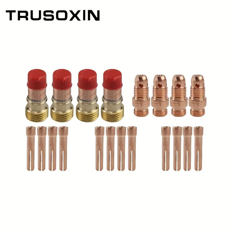 53Pcs TIG Welding Torch Stubby Gas Lens 10 Pyrex Glass Cup Kit Accessories for DB SR WP-17/18/26 TIG Welding Torch