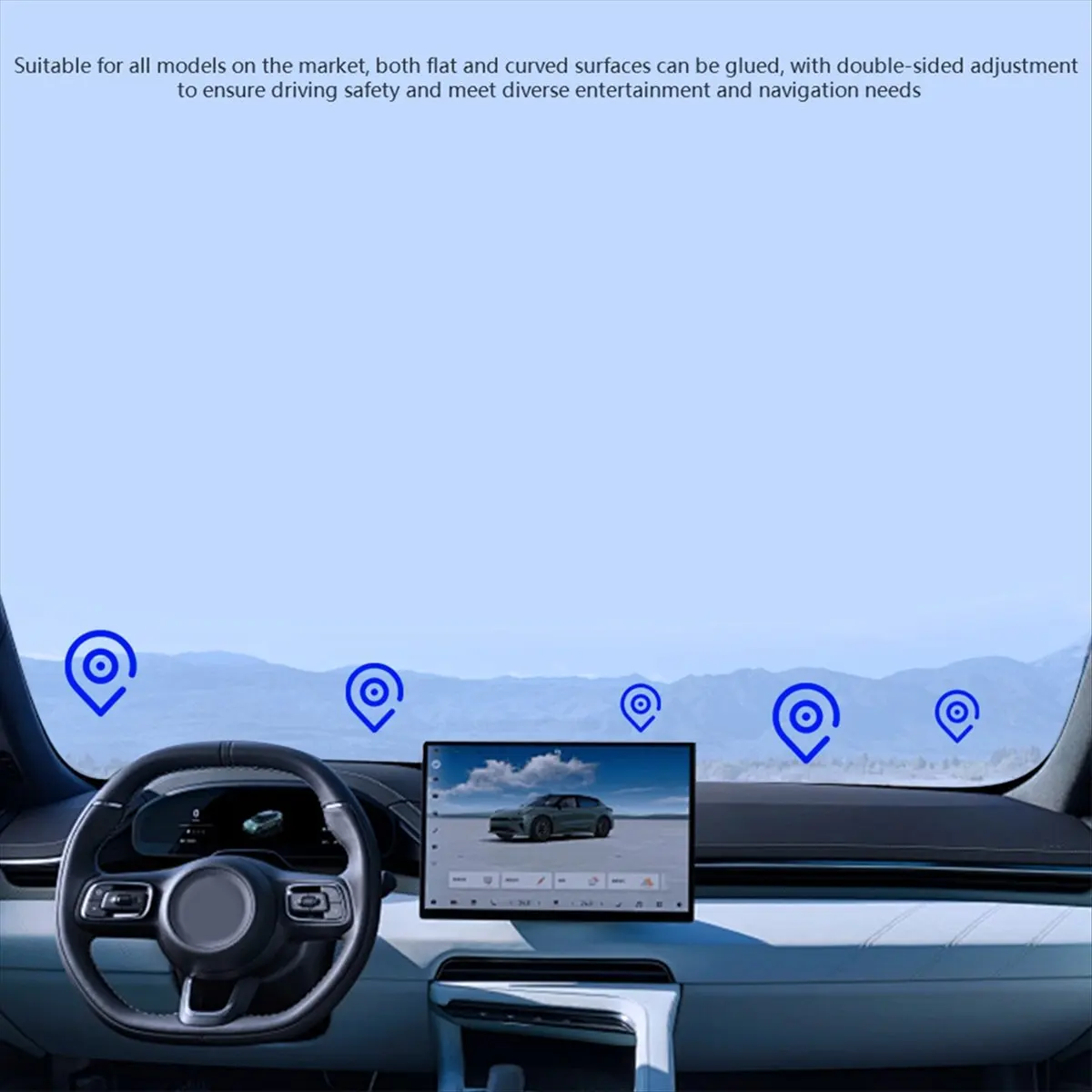 A14G 360° Magnetic Car Vacuum Phone Mount Holder, Electric Suction, Anti-Shake, Ultra-Stable Fit for All Car Phones Black