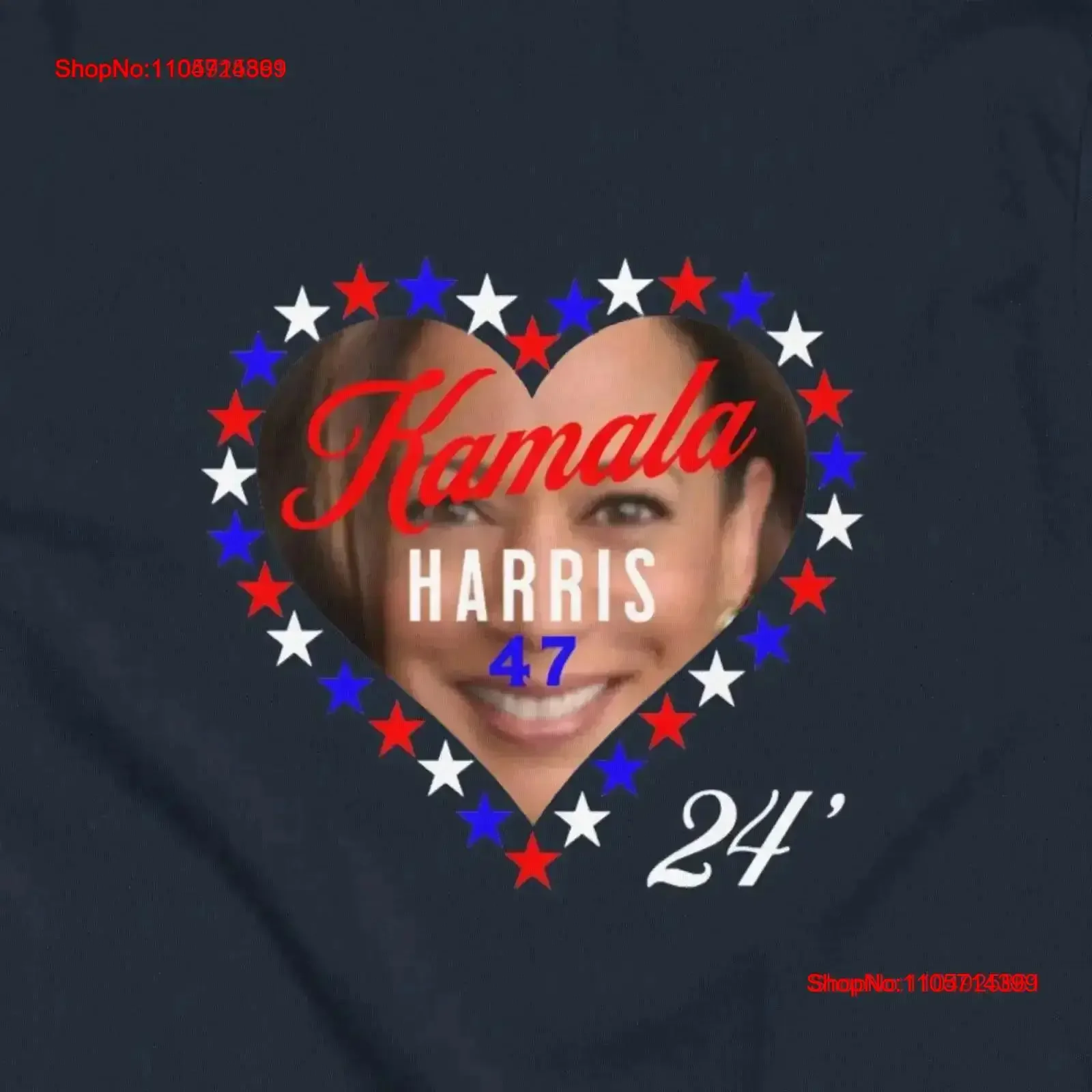 Kamala Harris 2024 Heart Design T Shirt Patriotic Campaign Apparel vintage Washed Breathable Top For Everyday Wear Stretched