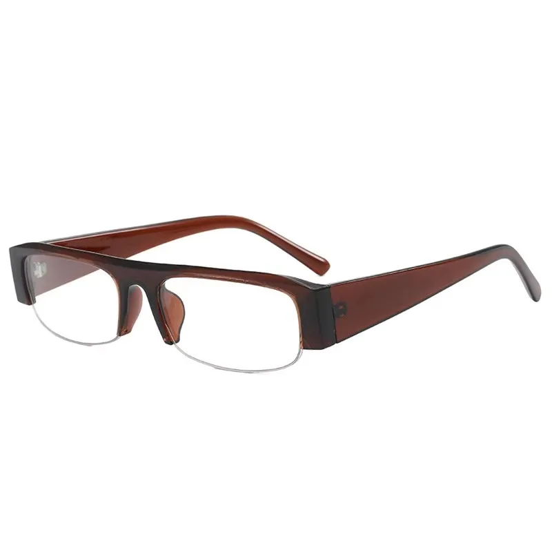 New Small Rectangle Women Sunglasses Vintage Clear Lens Men Half Frame Eyewear Shades UV400 - view 6