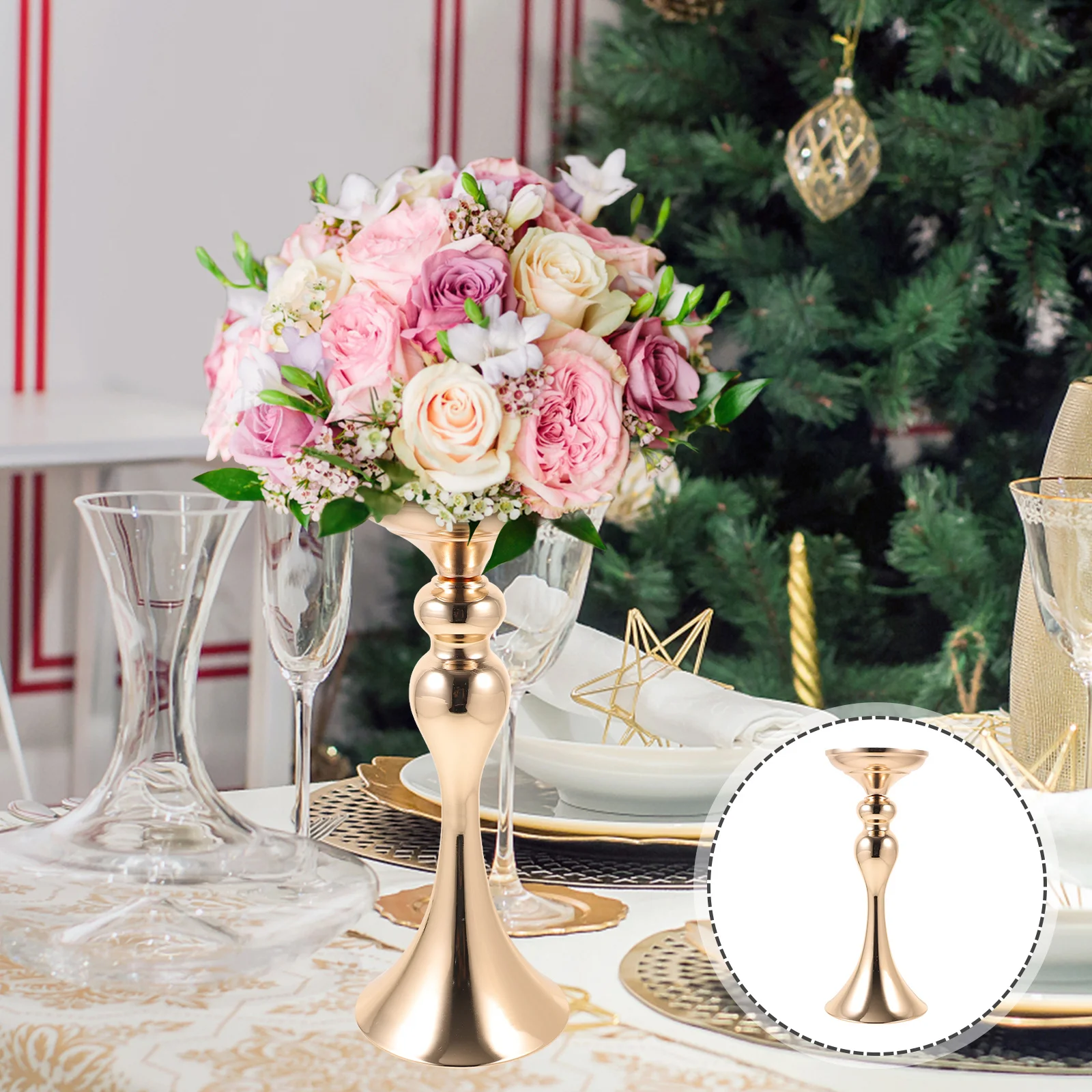 

Table Flower Utensils Small Vase for Party Decorations Metal Wedding Decorative Iron Flowers