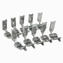 (10 PCS) S570 Right and Left Edge Guide Presser Foot Kit Fit JUKI 3128, Brother 842, 845, 872, 875 2-Needle Sewing Machines