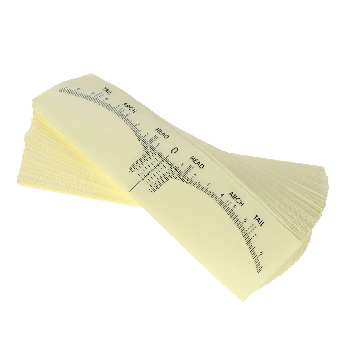 100Pcs Disposable Eyebrow Ruler Stickers Microblading Measuring Tool Eyebrow Shaping Guide Stencils