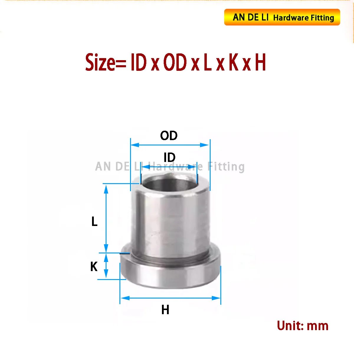 Large Diameter Shouldered Flange Bushings - Flanged Edge Guide & Bearing Sleeves with Inner Diameter 4-40mm