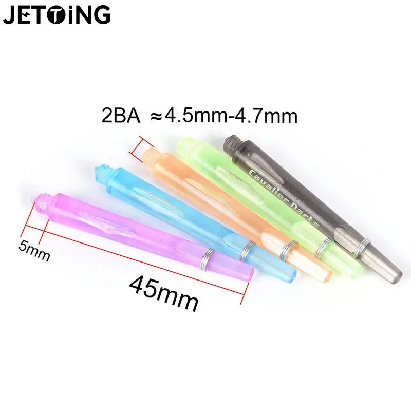 Accessoires de fléchettes en nylon avec joint torique, fil 2BA, 5 couleurs, 45mm, 6 pièces