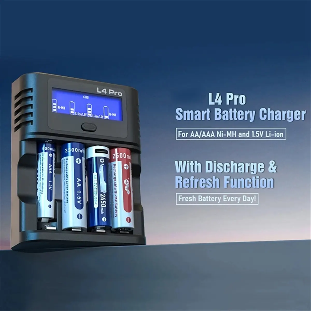 

Умное зарядное устройство для ремонта литиевой батареи + 4 шт., 1,5 В AA 4300, 2700 мАч, перезаряжаемая, постоянное напряжение, выход и линейный разряд