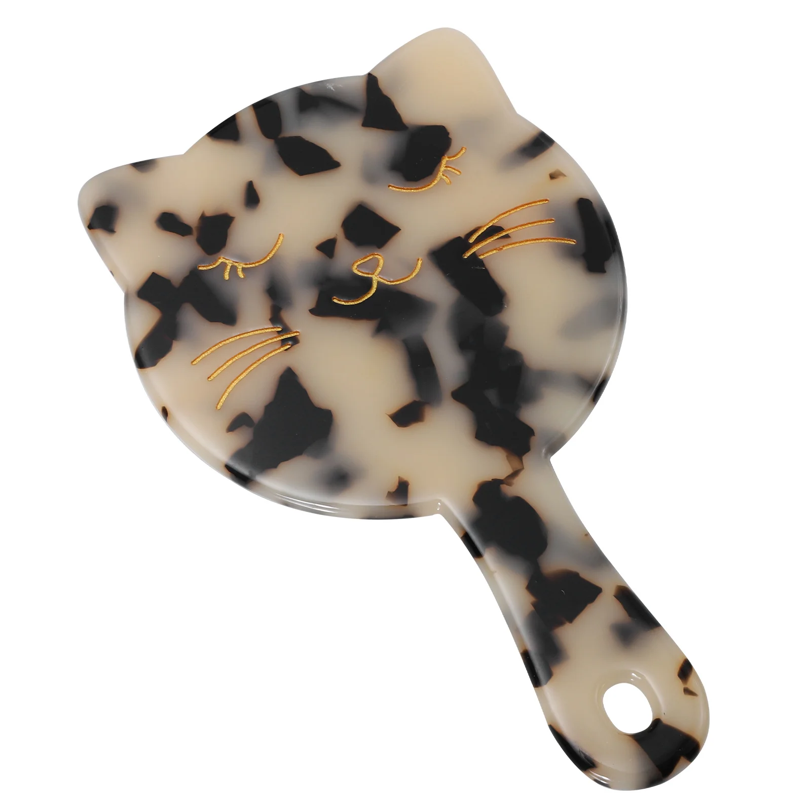 قطعة واحدة من مرآة مكياج جميلة محمولة ومتينة، حجم صغير، تصميم مريح، إكسسوار تجميل للنساء