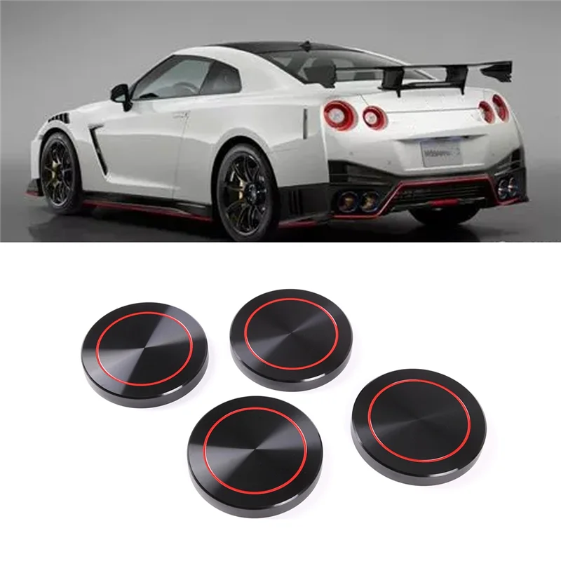 Capuchons de centre de roue en alliage d'aluminium, couvercle de moyeu, garniture de style de voiture, Nissan GTR R35, 2008-2016