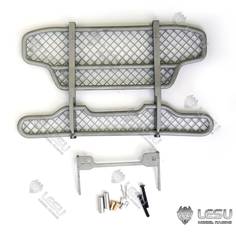 Części metalowego przedniego zderzaka LESU do modelu ciężarówki ciągnika RC Tamiyaya Fh16 w skali 1/14, model DIY, zabawki do użytku na zewnątrz TH16965