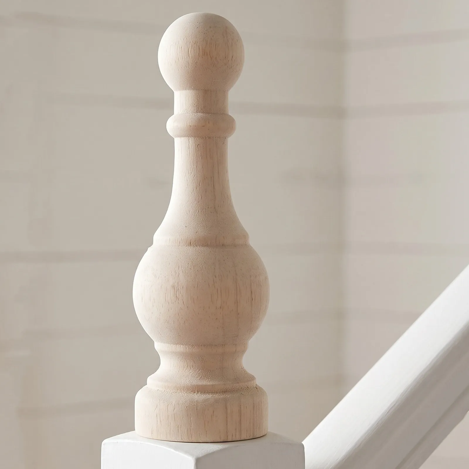 Solid Hardwood Carved Finial Bed Post Cap Unfinished Wood Topper Stair Railing Ornament Decorative Wood Post Top Vintage
