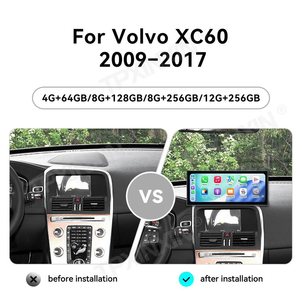 Touch Screen Car Radio For Volvo XC60 2009-2017 Android GPS Automotive Multimedia Auto Radio Stereo Receiver Head Unit