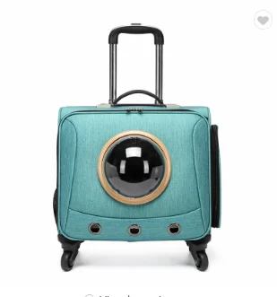 New Pet Trolley Hand Bag 18-inch Universal Wheel Travel Cat And Dog Luggage Convenient Travel Pet Case Trolley Case