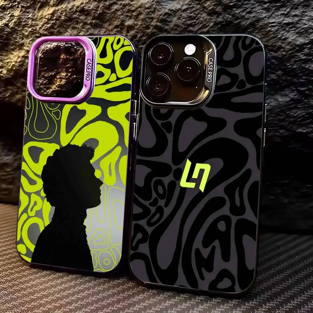 Image of Racing Driver L-Lando N-Norris Handyhülle für iPhone 17, 16,15,14,13,12,11 Plus, Pro Max, Bunte silberne Funda-Abdeckung