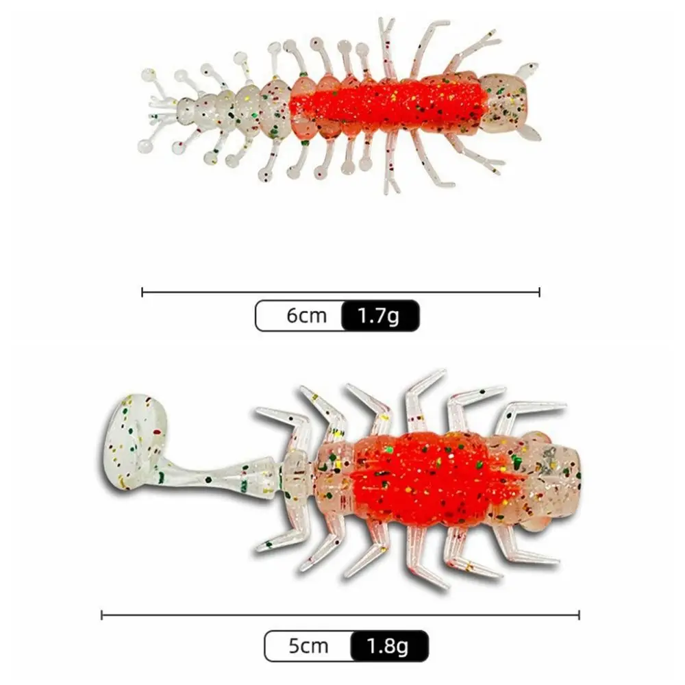 Lot de 5 leurres souples araignée bionique réaliste, appât Él, ver myriapode, idéal pour la pêche en plein air