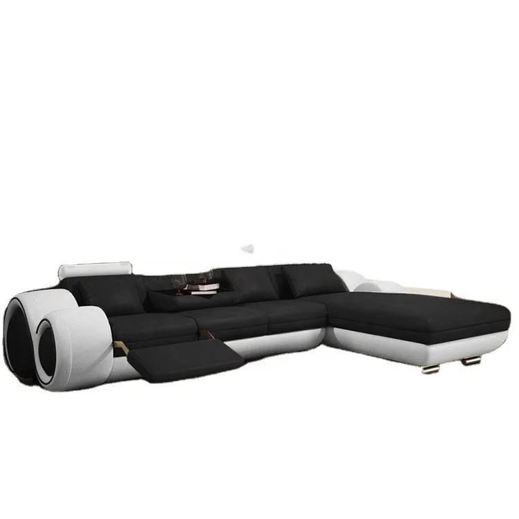 Leather Sofa Sectional Corner Modular Modern Sofa Living Room L Shape Couch