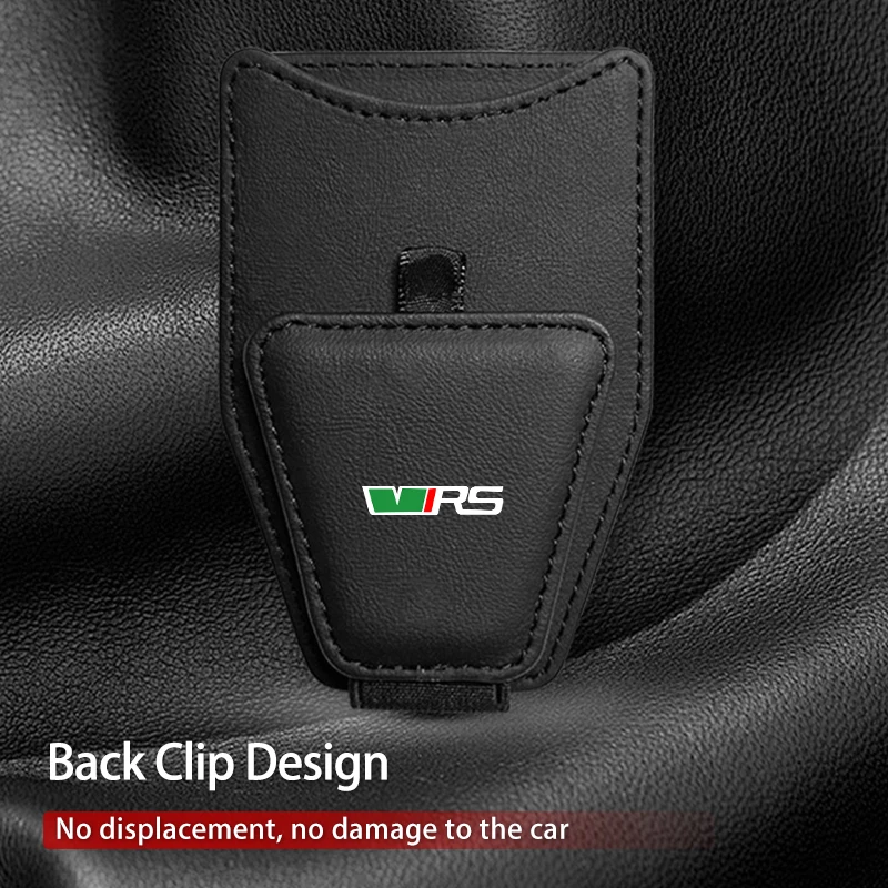 Pu Leather Car Magnetic Clip-On Glasses Interior Accessories For Skoda VRS Octavia Superb Rapid Kodiaq Karoq Fabia Kamiq Roomste