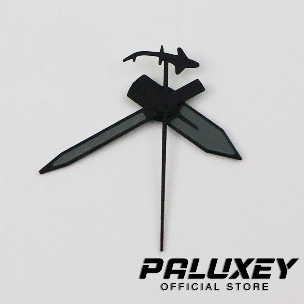 مؤشرات ساعات مضيئة C3 ، قطع غيار ملحقات يد القرش تناسب NH34 NH35 NH36 NH38 ، ساعة يد حركة #6