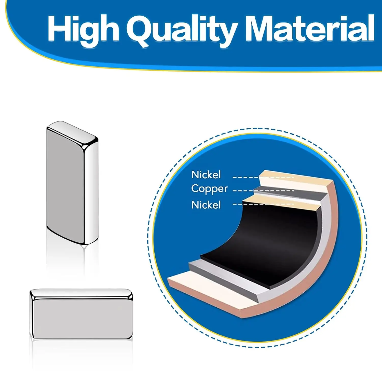 20-100Pcs Super Powerful Strong Magnets 10/15/20mm X 5/10mm X 3mm Block Magnets Square Magnets Refrigerator Stickers for DIY