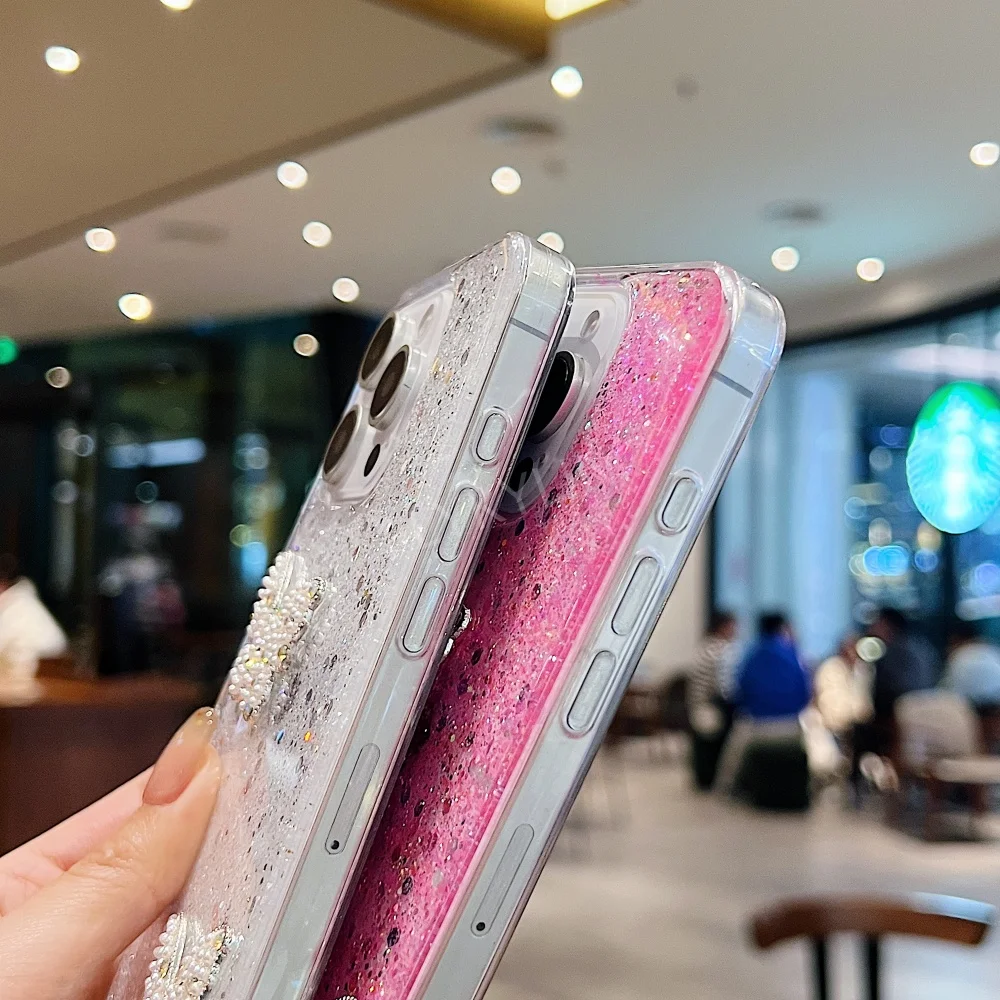 Luksusowe kreatywne etui na telefon Butterfly do Samsung Galaxy S24 S25 S23 S22 S21 Ultra Plus S20FE Note 20 Błyszczący pokrowiec na telefon